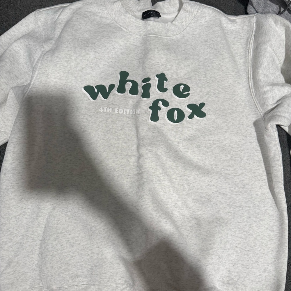 White Fox Boutique Gray Sweatshirt
